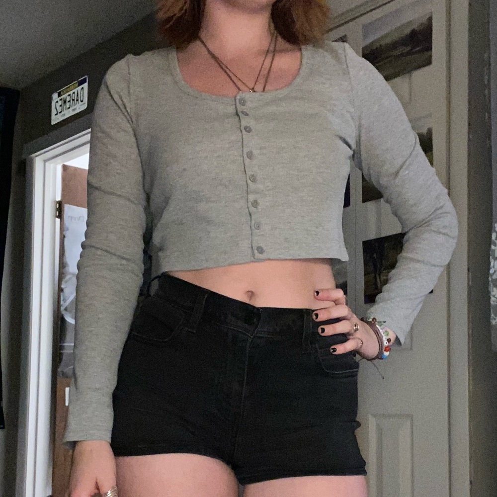 grey long sleeve